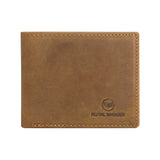 Royal Bagger RFID Vintage Short Wallets, Genuine Leather Card Holder, Simple Thin Bifold Male Wallet 1835